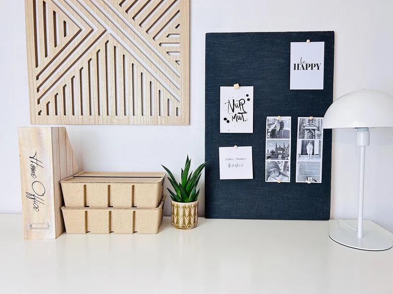 Pinnwand Pinboard Leinen anthrazit