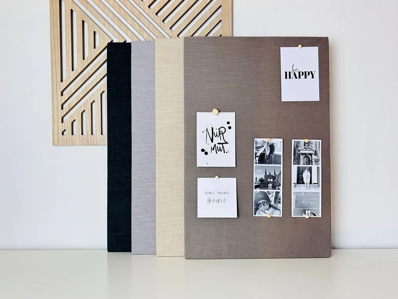 Pinnwand Pinboard Leinen anthrazit