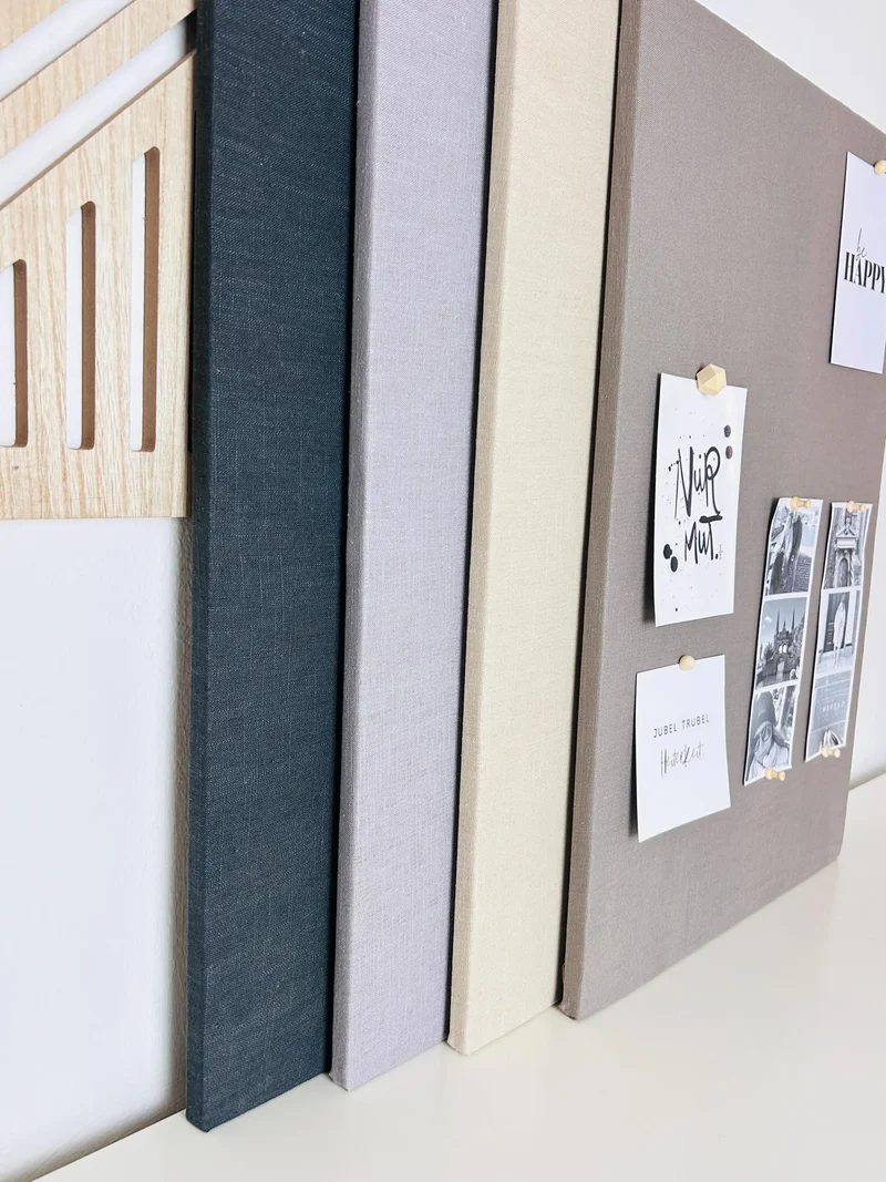 Pinnwand Pinboard Leinen anthrazit