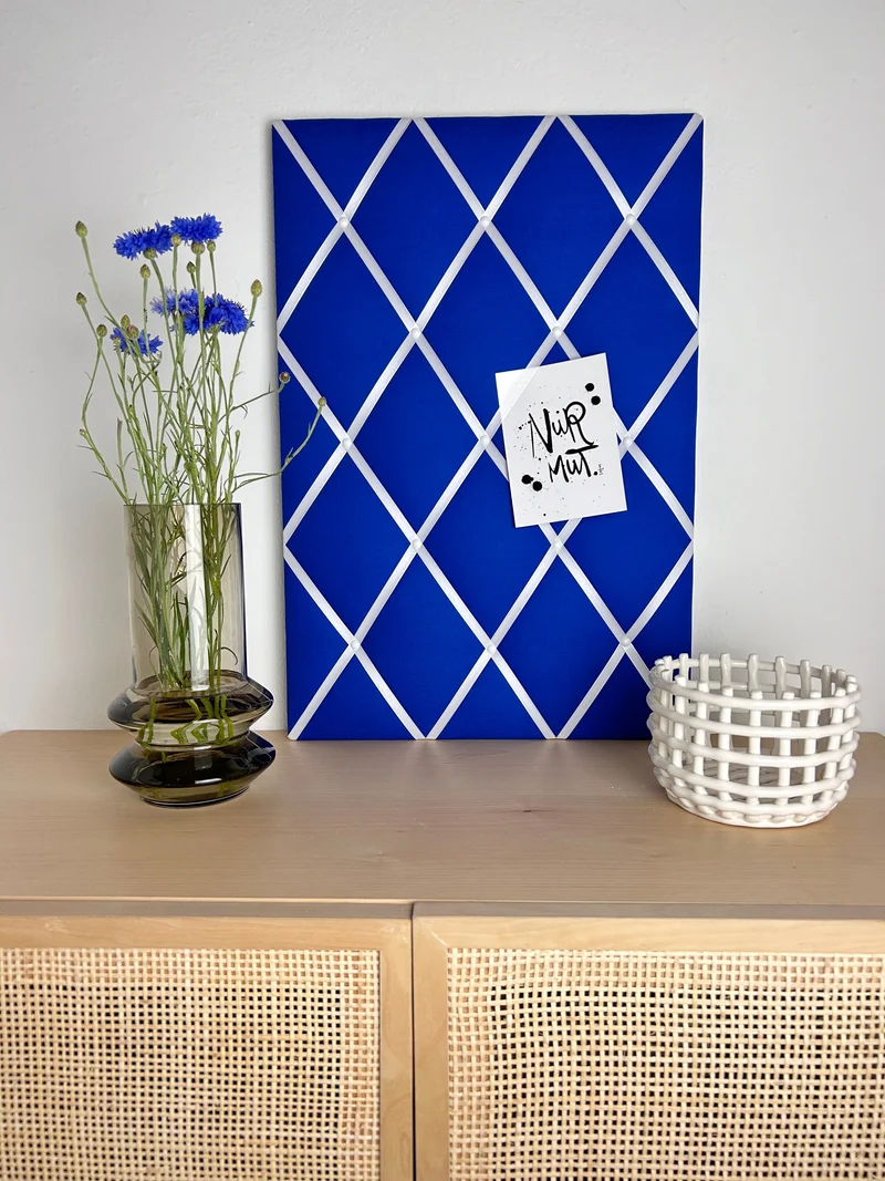 Memoboard kobaltblau Wunschgröße