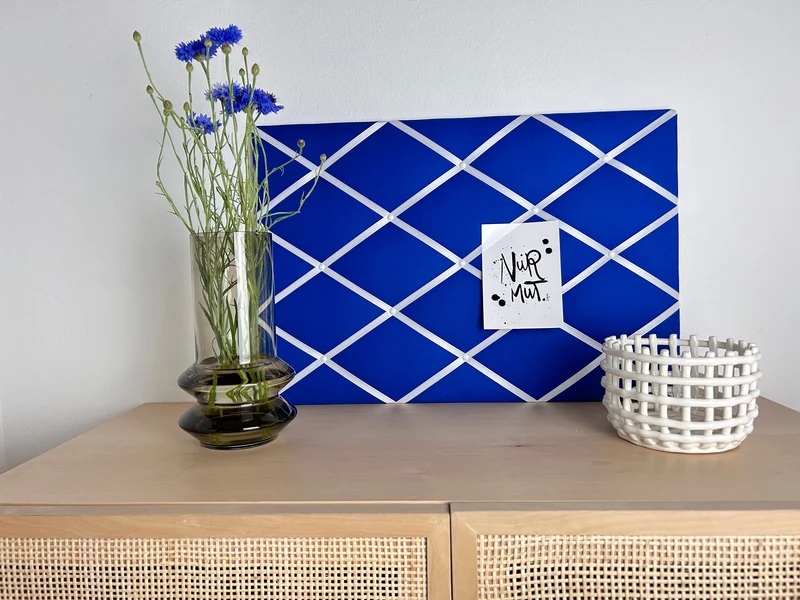 Memoboard kobaltblau Wunschgröße