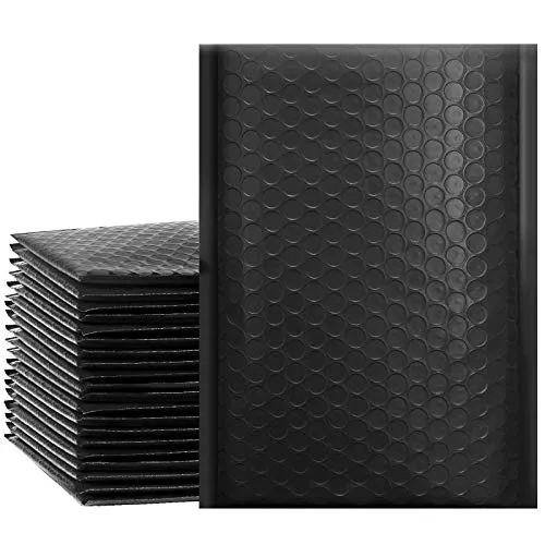 Black Poly Bubble Mailers Gepolsterte Umschläge 20 Stück