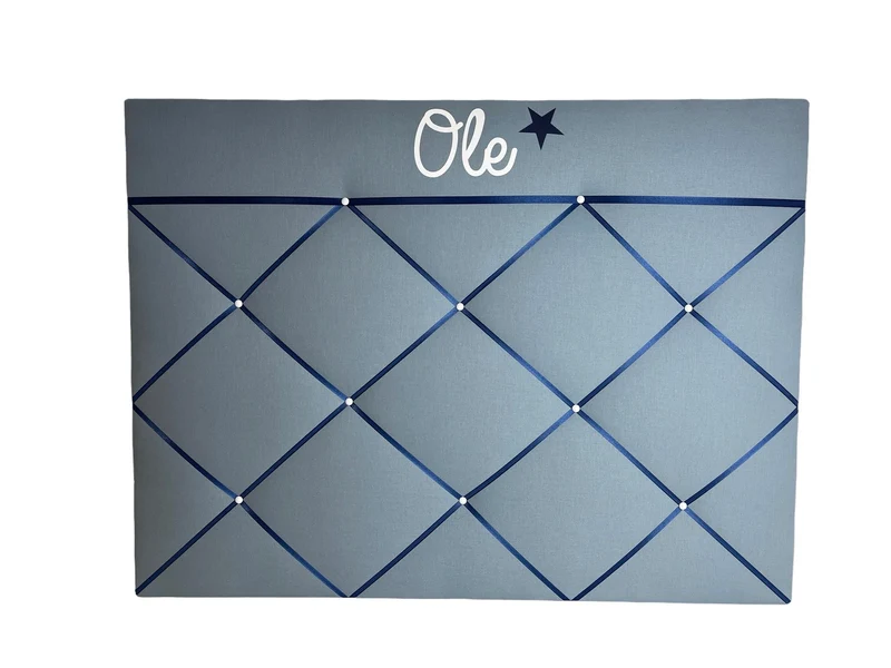 Memoboard personalisiert Wunschgrösse blau Stern