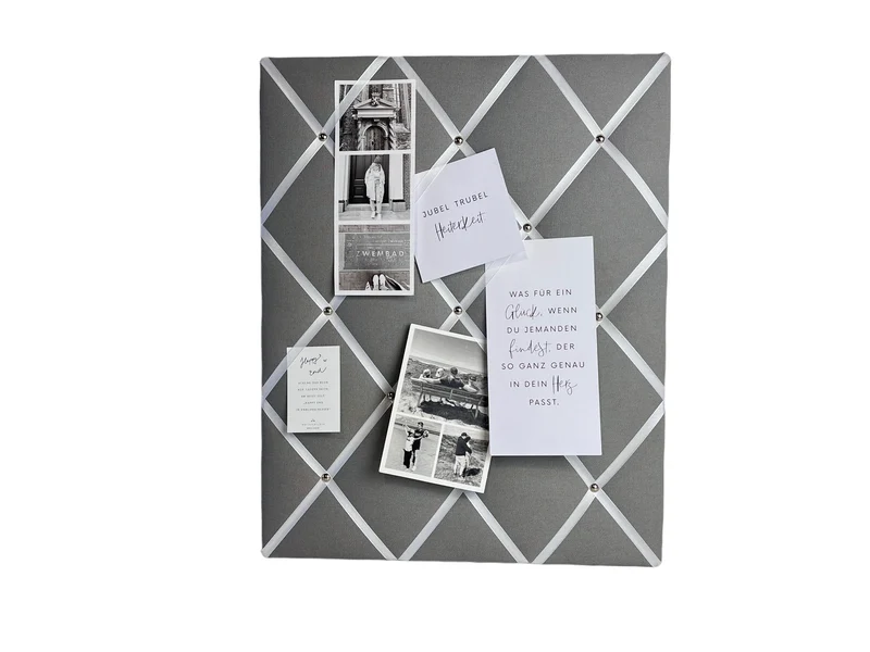 Memoboard grau Wunschgröße
