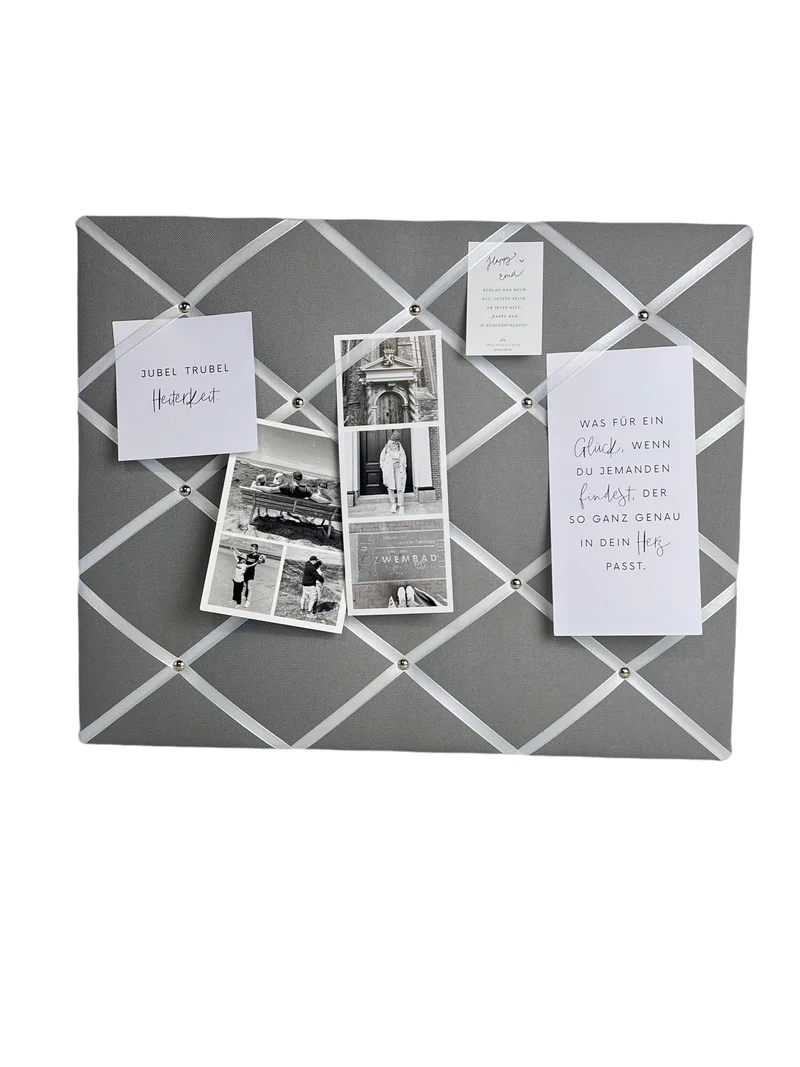 Memoboard grau Wunschgröße