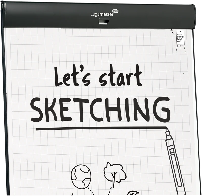Legamaster SKETCH PRO Flipchart, Dreibein