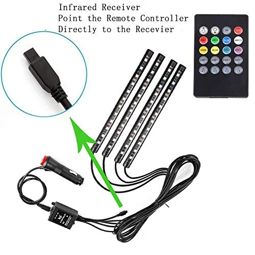 Auto LED-Lichtleiste, 12V Multicolor 48 LEDs