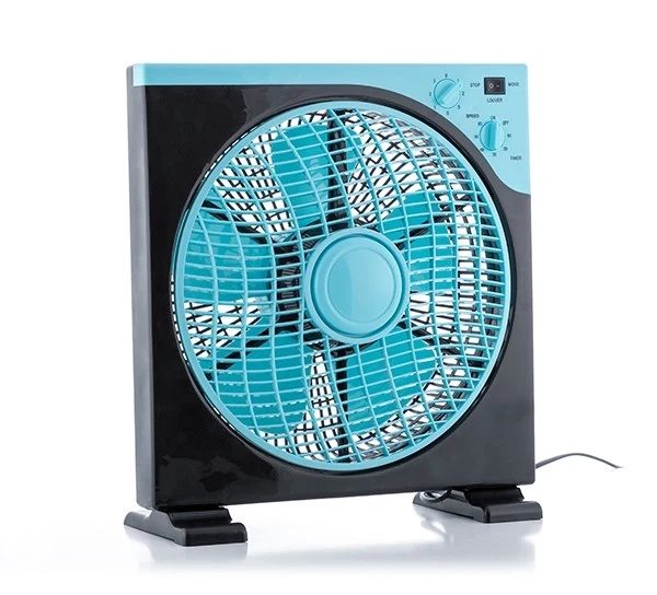 Bodenventilator Box 30CM 50W SCHWARZ BLAU