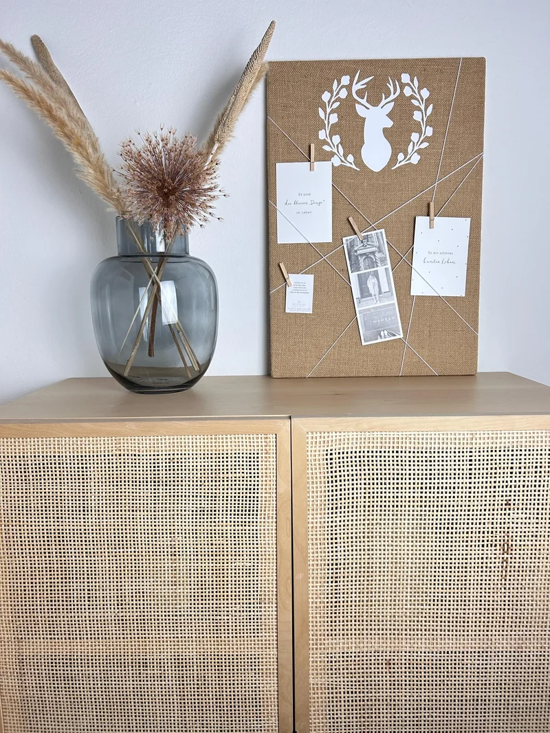 Memoboard Hirsch Jute