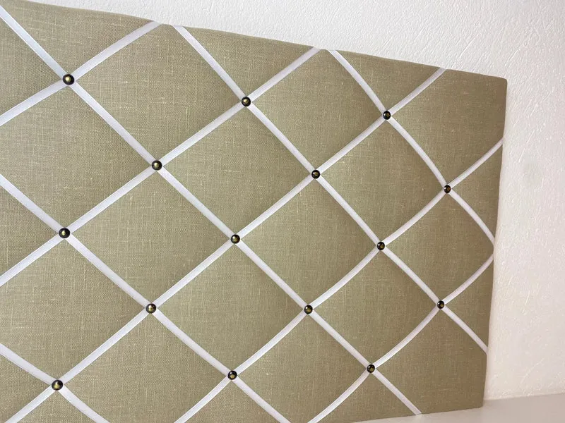 Memoboard Leinen beige 40x80