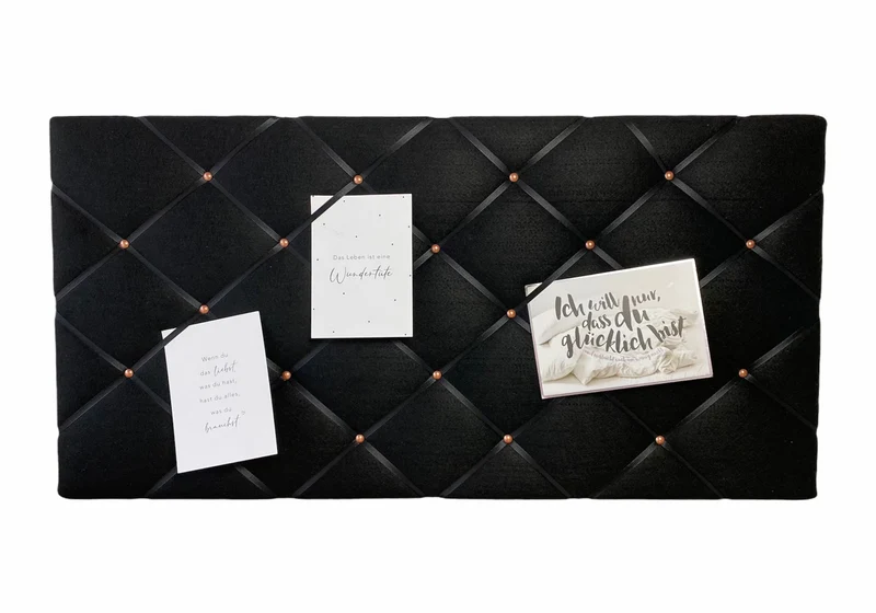 Memoboard schwarz Filz