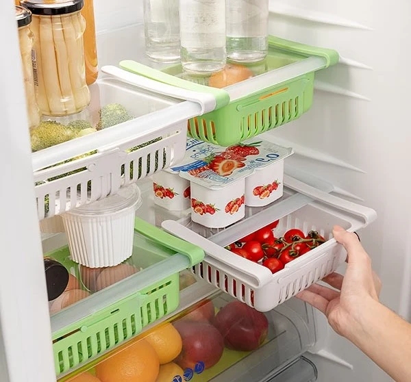 Einstellbarer Kühlschrank Organizer (2er Pack)