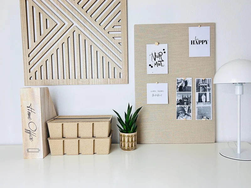 Pinnwand Pinboard Leinen beige