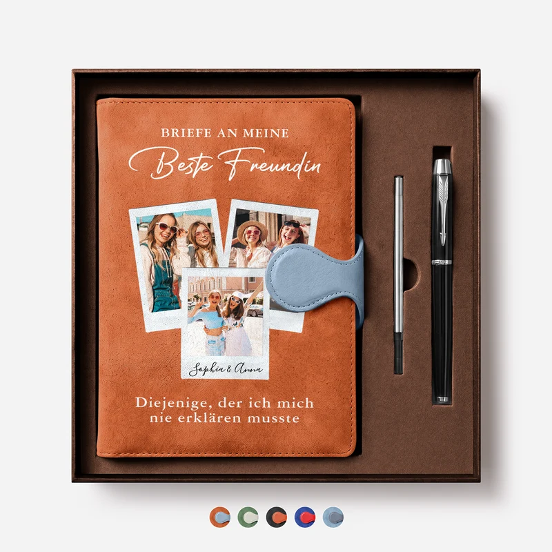 Briefe An Meine Beste Freundin - Personalisiertes Notizbuch Magnetverschluss Foto