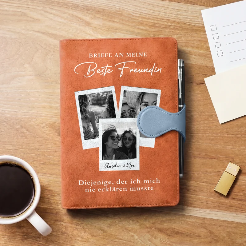 Briefe An Meine Beste Freundin - Personalisiertes Notizbuch Magnetverschluss Foto