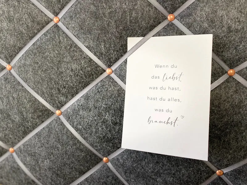 Memoboard anthrazit Filz