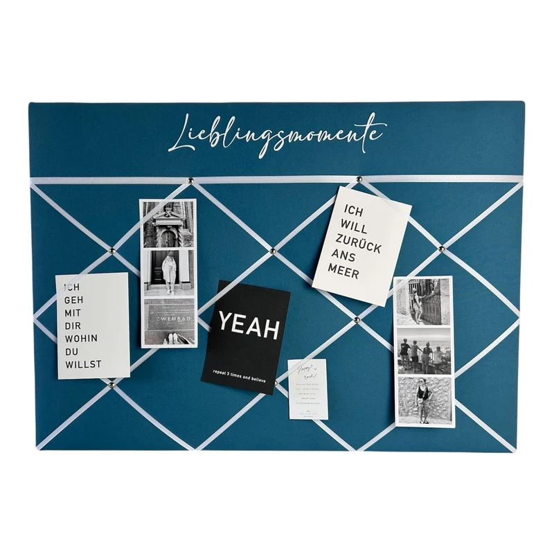Memoboard Lieblingsmomente personalisiert türkis