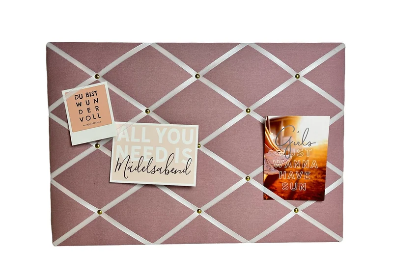 Memoboard altrosa weiß Wunschgrösse