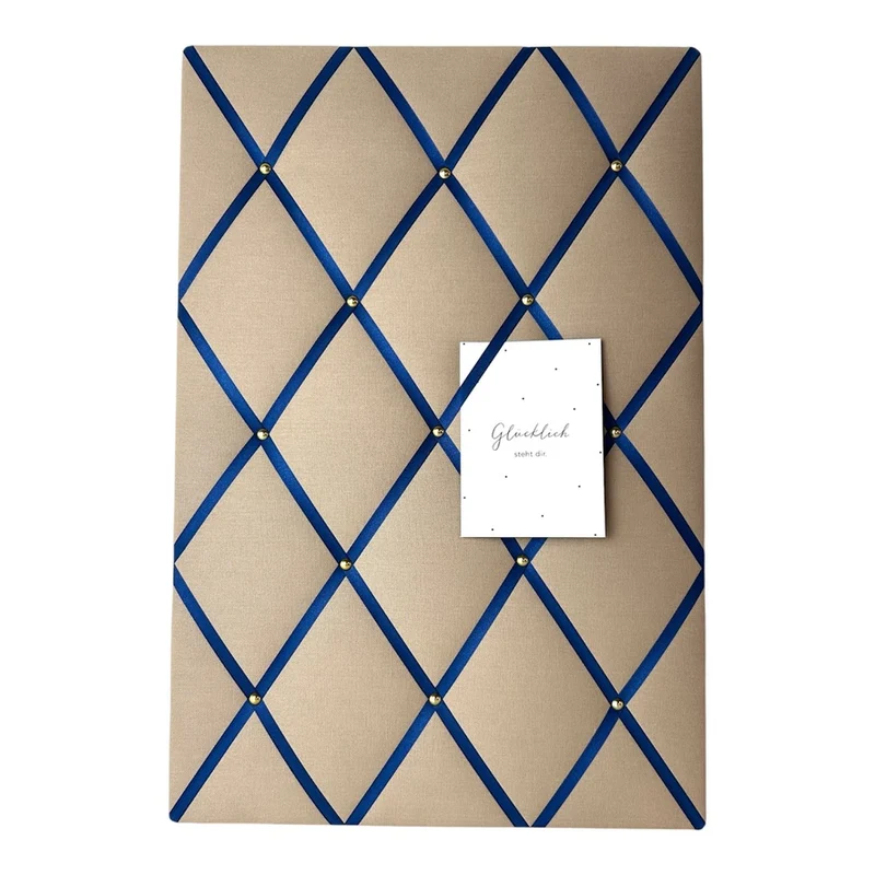 Memoboard Canvas beige - marineblau