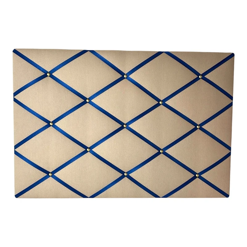 Memoboard Canvas beige - marineblau