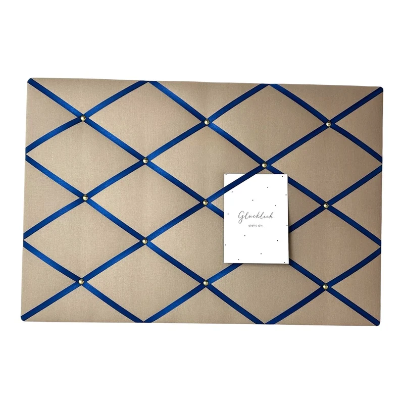 Memoboard Canvas beige - marineblau