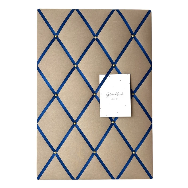 Memoboard Canvas beige - marineblau