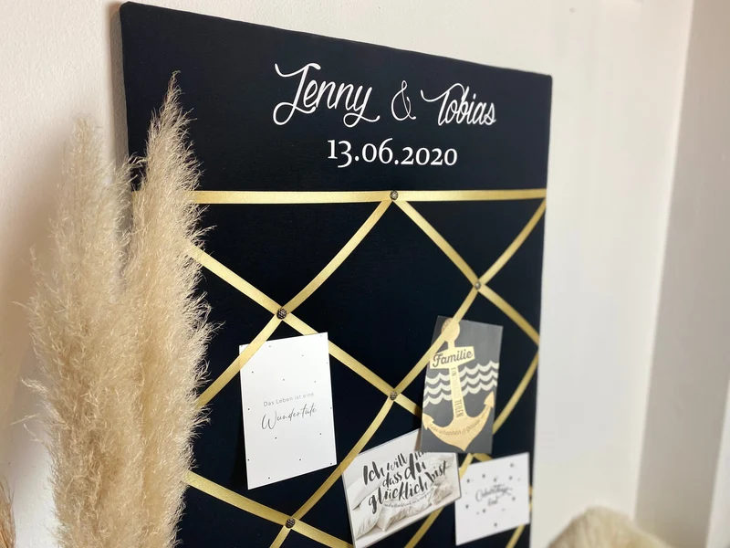 Memoboard Hochzeit personalisiert