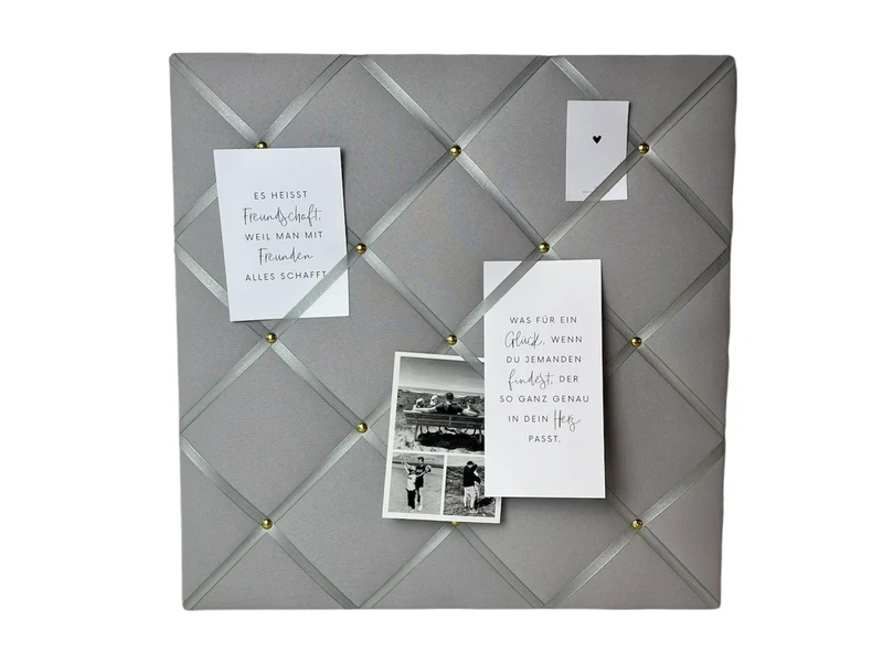 Memoboard Wunschgrösse in grau