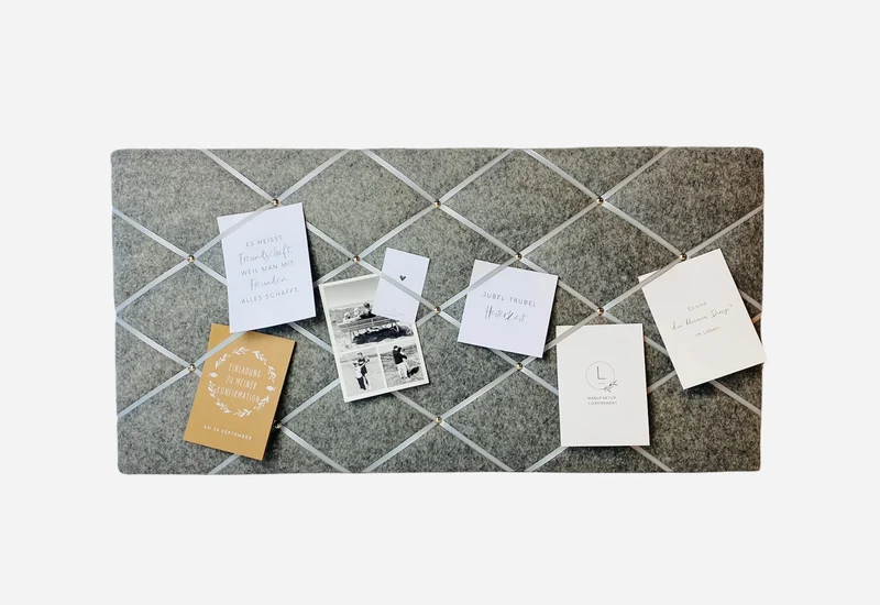 Memoboard grau Filz