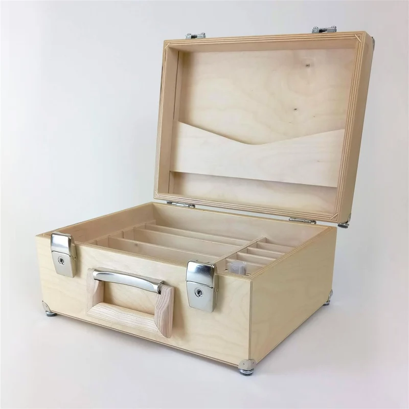 Moderationskoffer Compact (Holz) ohne Inhalt