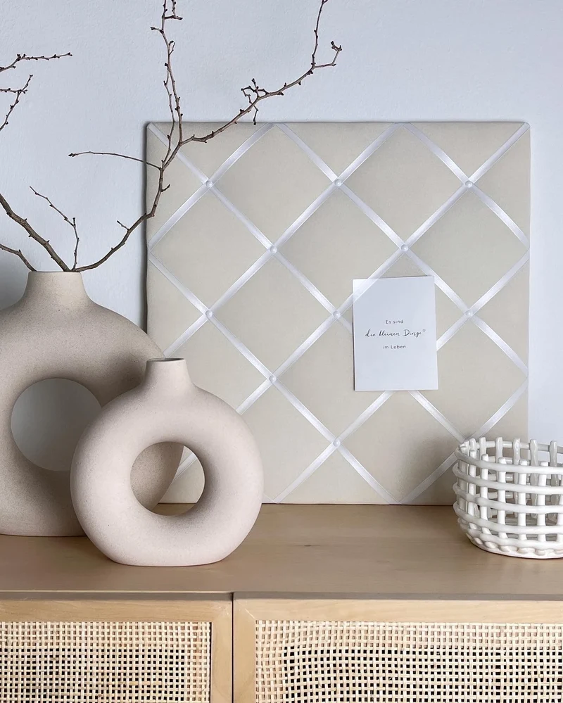 Memoboard cremeweiss Wunschgröße