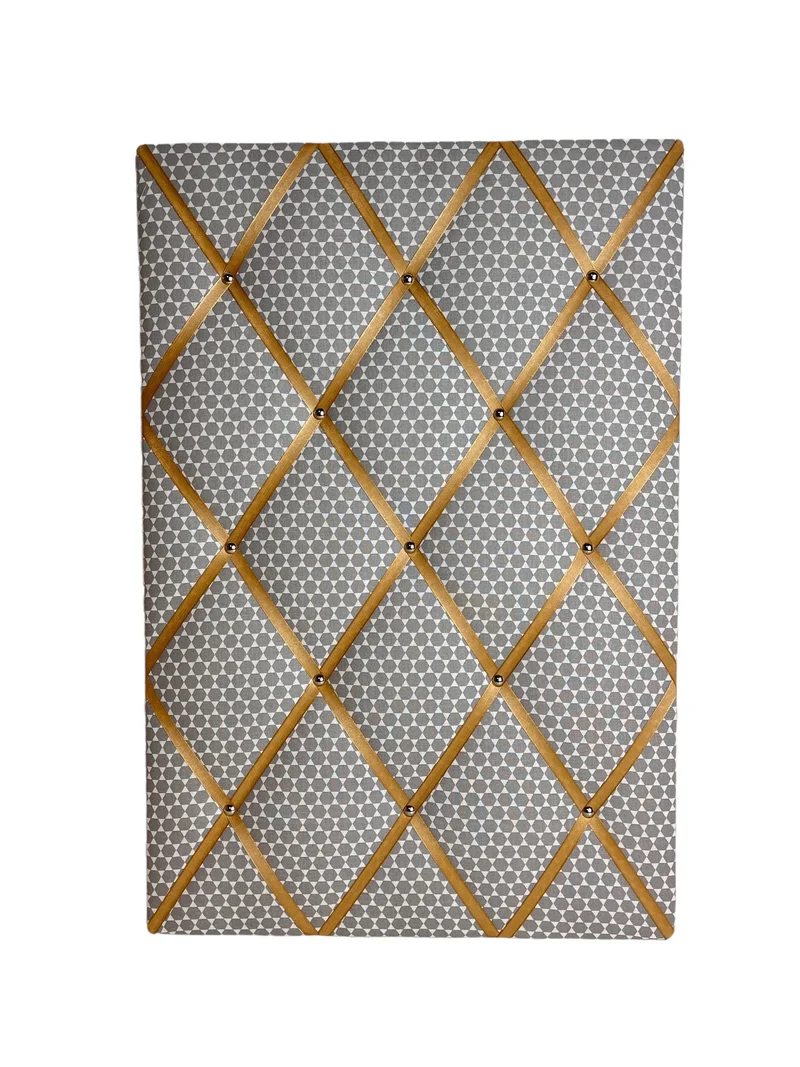 Memoboard Retro grau gold Wunschgröße