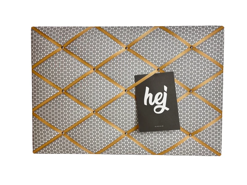 Memoboard Retro grau gold Wunschgröße