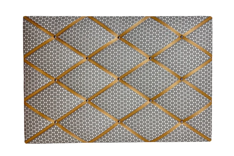 Memoboard Retro grau gold Wunschgröße