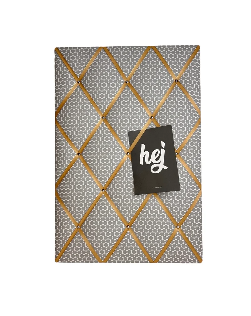 Memoboard Retro grau gold Wunschgröße