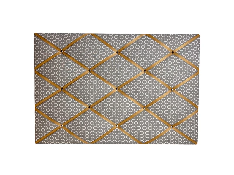 Memoboard Retro grau gold Wunschgröße
