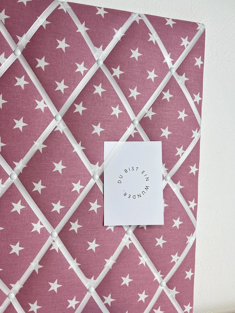 Memoboard Stern Wunschgröße Kinderzimmer
