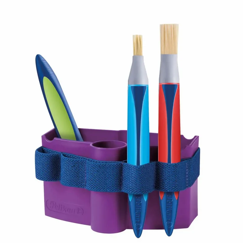 Pelikan Wasserbecher mit Pinselhalter violett