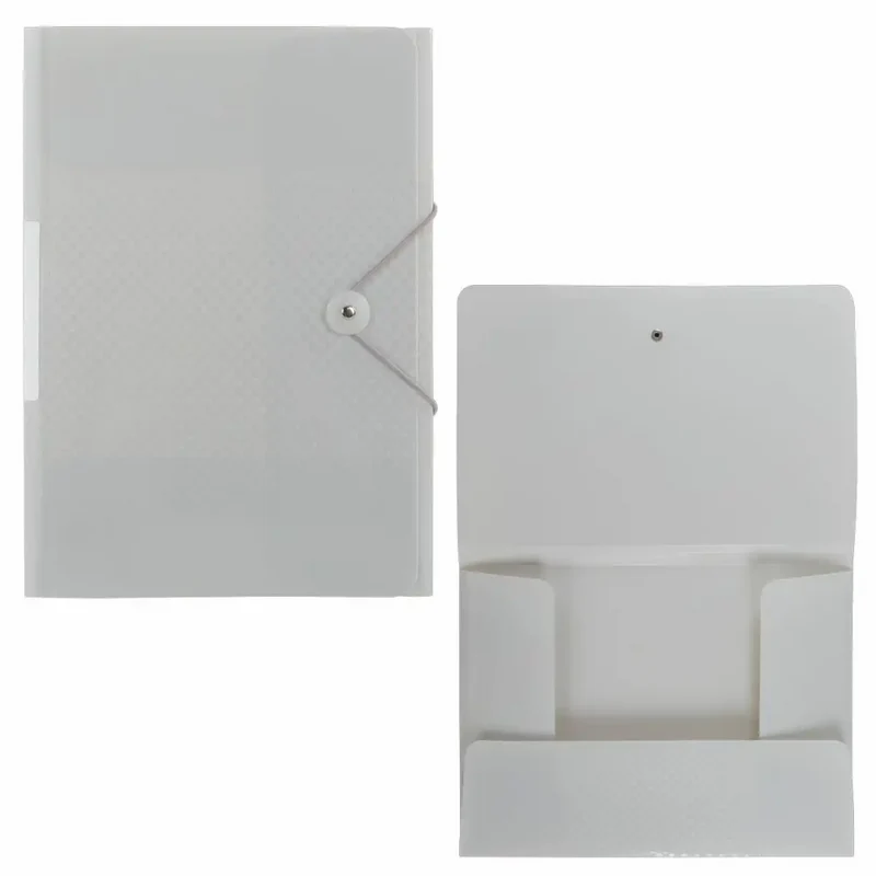 Idena Sammelmappe PP A4 Gummizug Rückenschild silbergrau