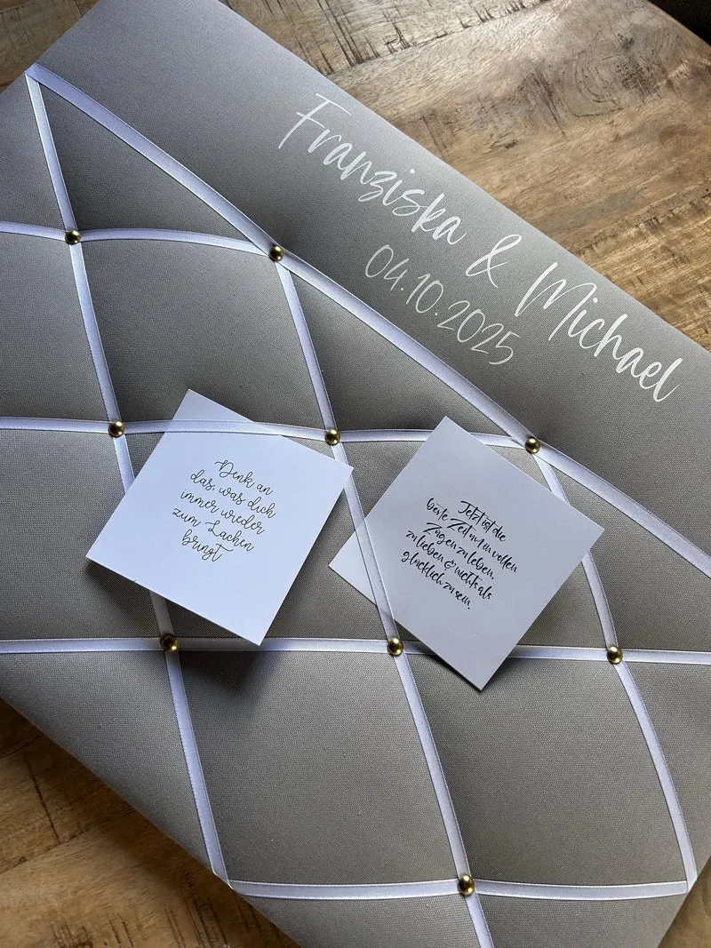 Memoboard Hochzeit personalisiert
