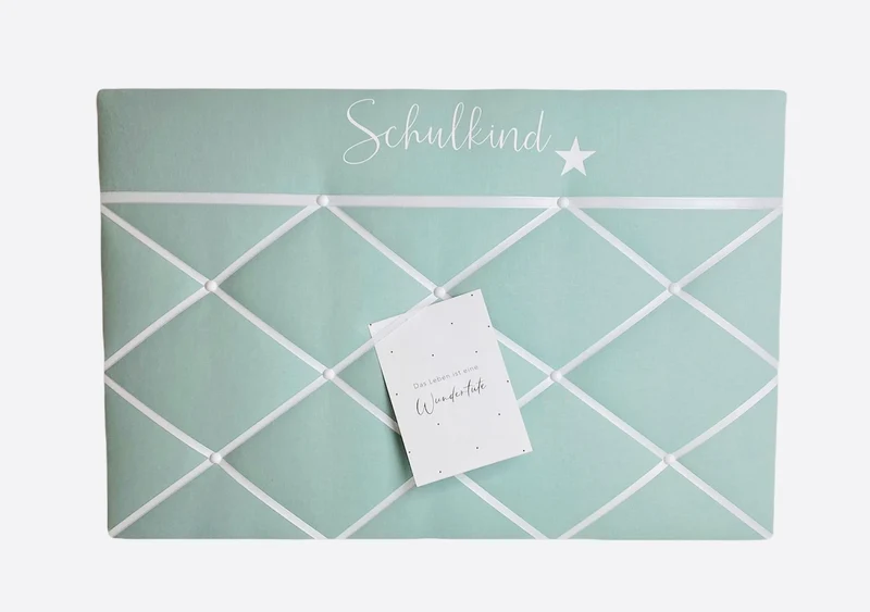 Memoboard Schulkind aqua