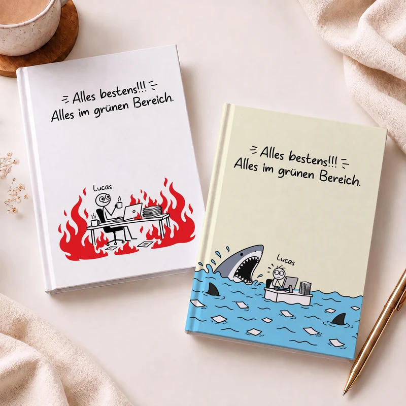 Alles Bestens Alles Im Grünen Bereich Kollegen Ärgern Lustig - Personalisiertes Notizbuch A5