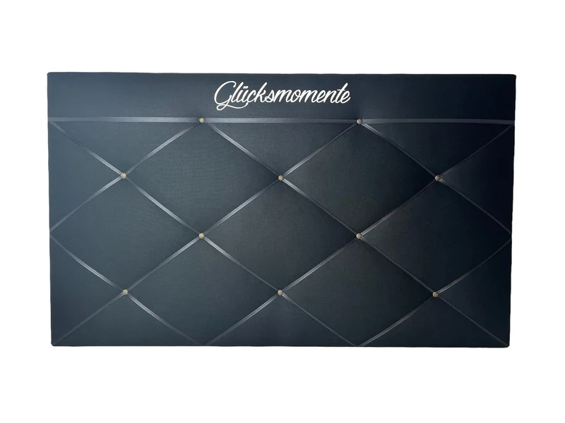 Memoboard Glücksmomente personalisiert schwarz