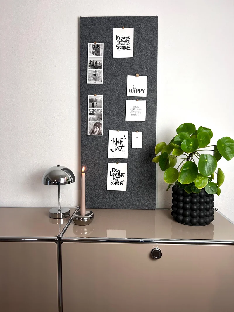 Pinnwand Pinboard Filz Scandi dunkelgrau
