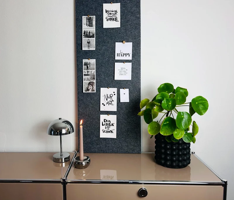 Pinnwand Pinboard Filz Scandi dunkelgrau