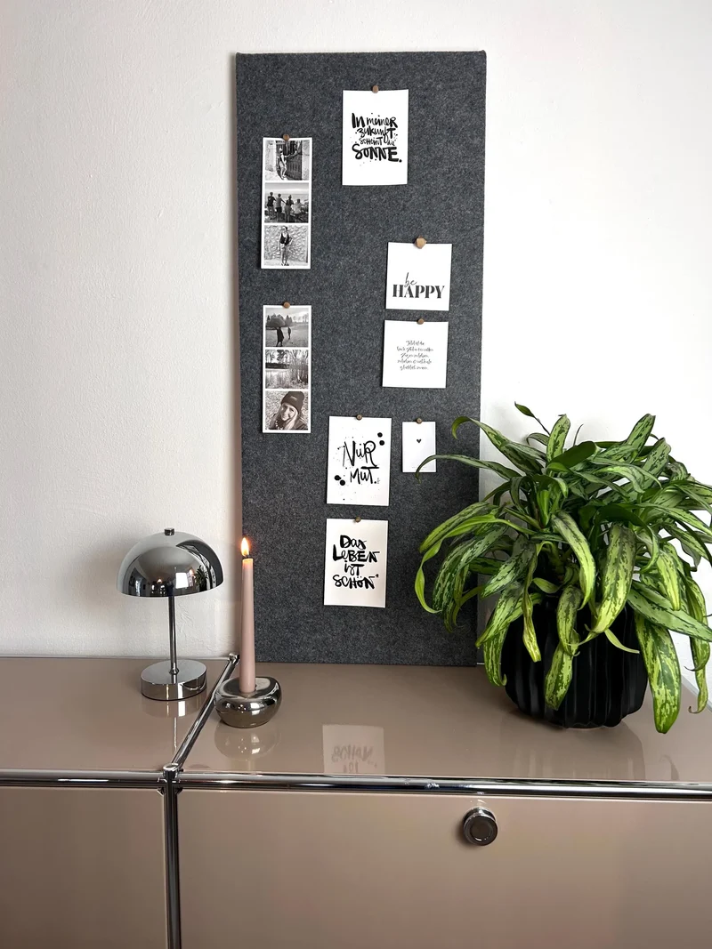 Pinnwand Pinboard Filz Scandi dunkelgrau