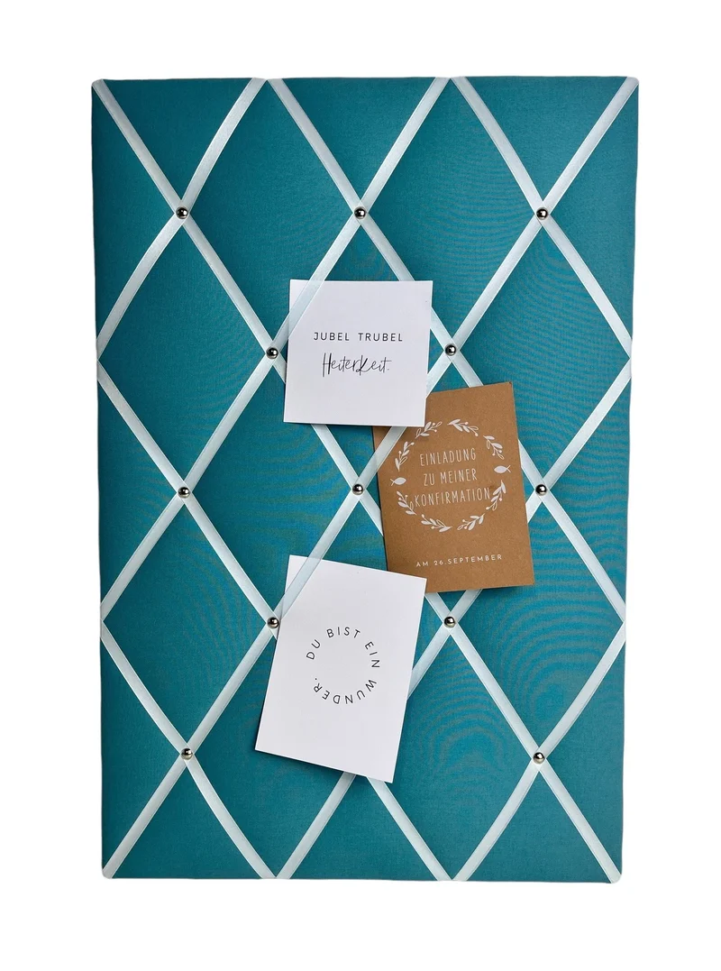 Memoboard türkis Wunschgröße