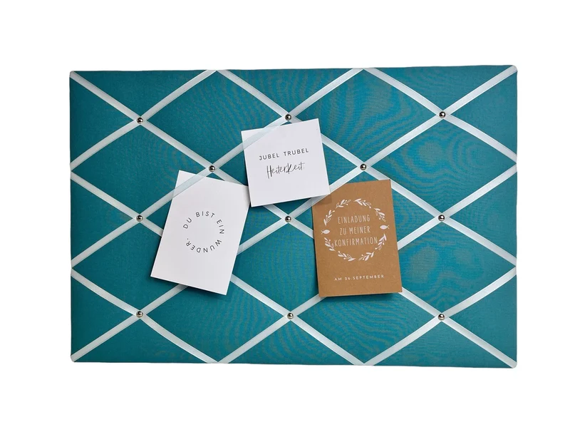 Memoboard türkis Wunschgröße