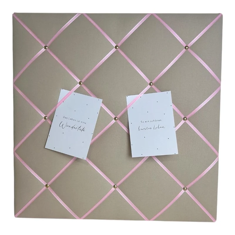 Memoboard beige rosa Wunschgröße