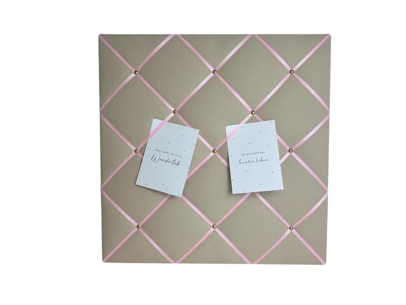 Memoboard beige rosa Wunschgröße